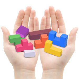 Wooden Puzzles Blocks Brain Teasers Logic Games for Classroom & Party Times,Jigsaw Puzzle Intelligence STEM Montessori Educatioanl IQ Toys Games for Kids Boys Girls Ages 3+