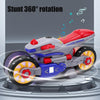 Hot Selling Electric Stunt Motorcycle Deformation Motorcycle Toy, Drift Motorcycles Toys, 360 Degree Rotating Stunt Motorcycle Toy with Light and Music for Boys Girls