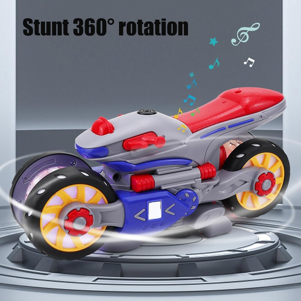 Hot Selling Electric Stunt Motorcycle Deformation Motorcycle Toy, Drift Motorcycles Toys, 360 Degree Rotating Stunt Motorcycle Toy with Light and Music for Boys Girls