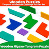 Wooden Puzzles Blocks Brain Teasers Logic Games for Classroom & Party Times,Jigsaw Puzzle Intelligence STEM Montessori Educatioanl IQ Toys Games for Kids Boys Girls Ages 3+