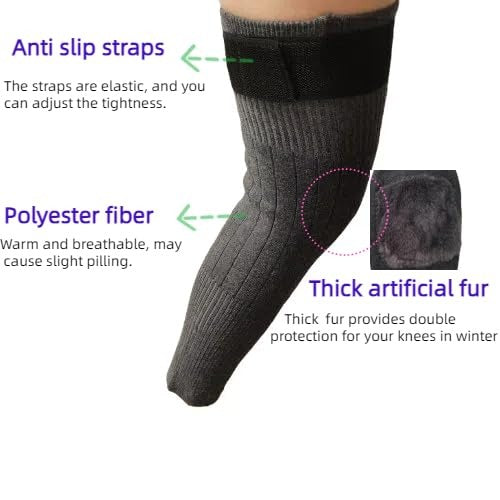 Anti-Slip Knee Warmers for Women and Men, Knee Support Brace Leg Warmer - Arthritis & Pain Relief, Thickened Knee Braces for Winter Activities - Hiking, Skiing, Sleeping